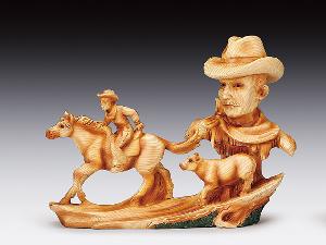 WOOD LIKE RIDING COWBOY